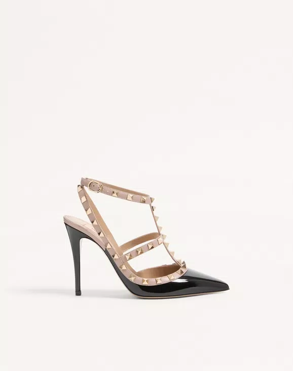 Valentino Patent Rockstud Caged Pump 100Mm - Image 1